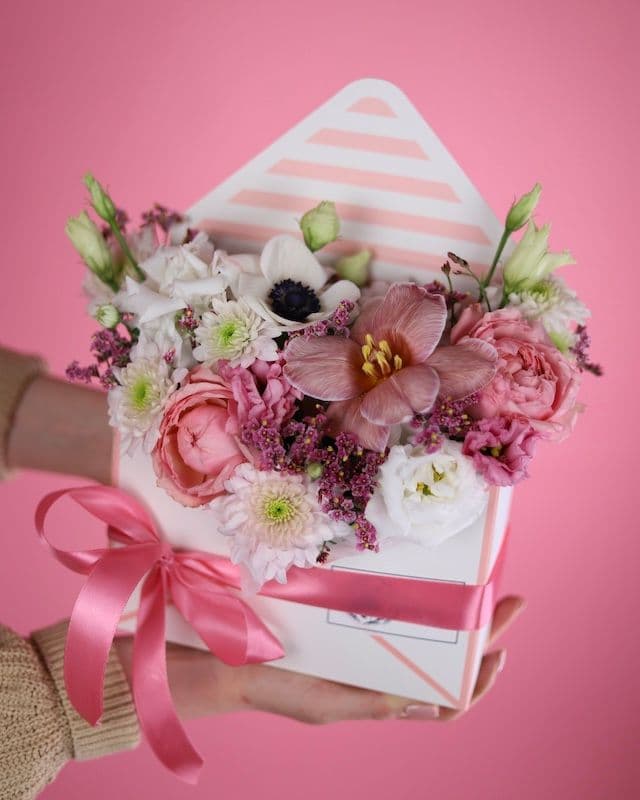 Enveloppe aux Anémones et Roses