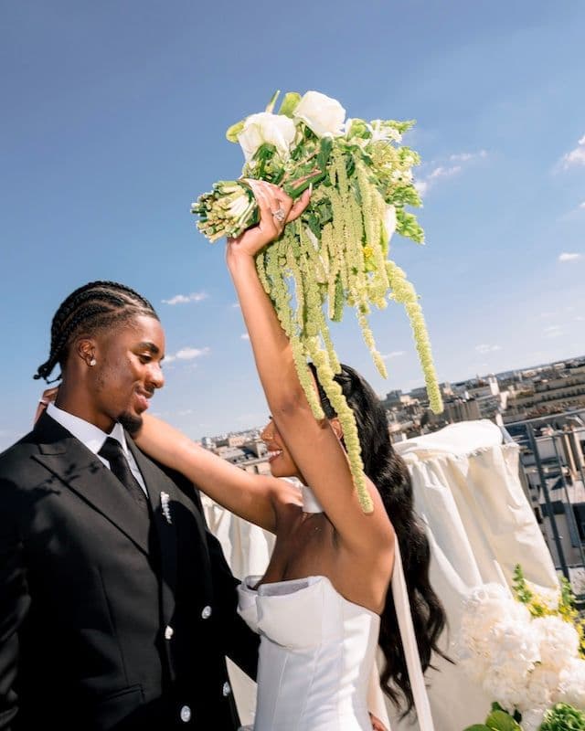Bouquet de Mariée Vert Tendance à Paris
