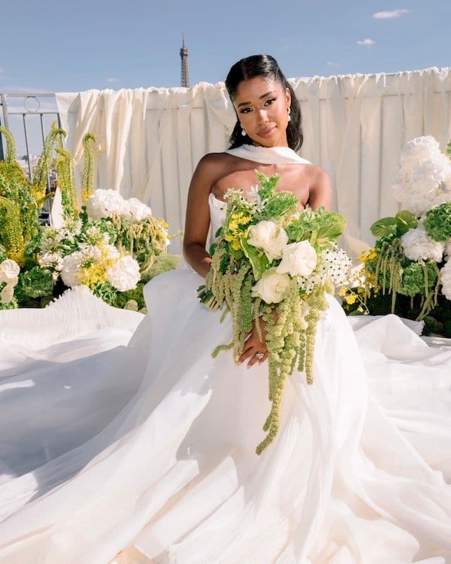 Set de Mariage – Bouquet de Mariée, Boutonnière & Deux Compositions au Sol – Vert avec Mousse
