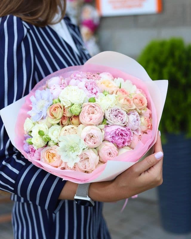 Bouquet avec rose mansfield park