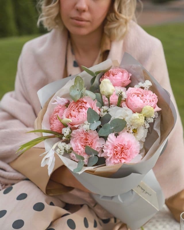 Bouquet délicat de roses buisson Juliette