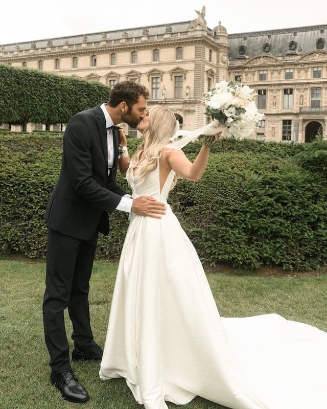 Bouquet Rond de Mariée & Boutonnière – Blanc & Blush