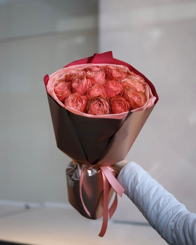 Bouquet corail de la Rose Kahala