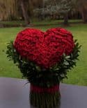 Bouquet cœur de 200 roses rouges