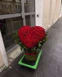 Bouquet cœur de 200 roses rouges
