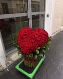 Bouquet cœur de 200 roses rouges