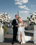 Espace de cérémonie pour elopement – Élégance pastel blanc & vert
