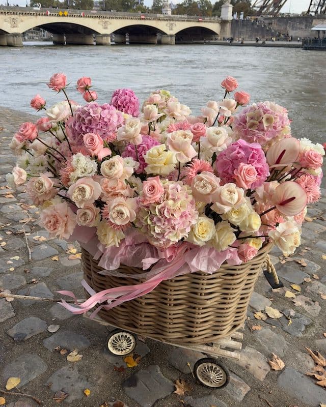 Panier VIP Super Géant en Tons Roses