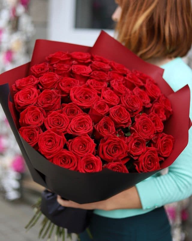 Bouquet de 40 roses rouges Freedom