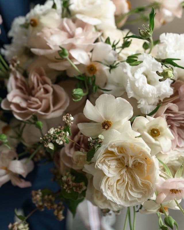 Bouquet de Mariée & Boutonnière – Palette Crème Vintage