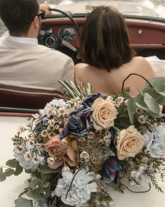 Bouquet de Mariée Café-Bleu à Paris