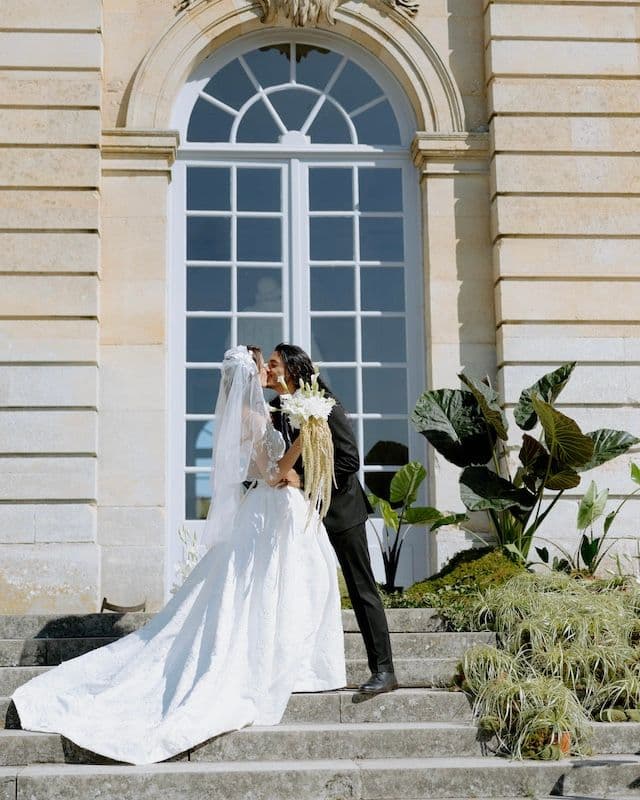 Bouquet de Mariée Moderne Vert & Blanc