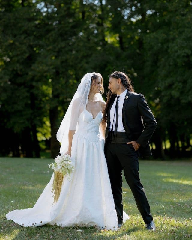 Bouquet de Mariée Moderne Vert & Blanc