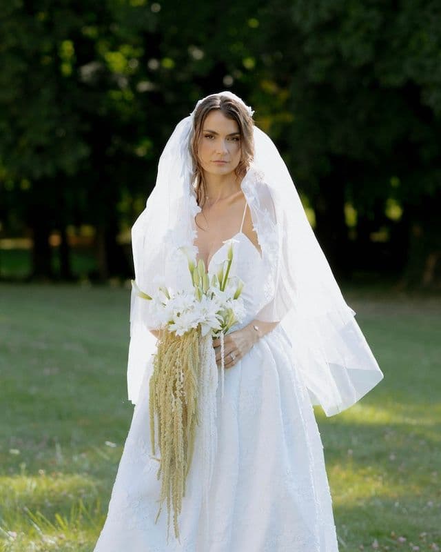Bouquet de Mariée Moderne Vert & Blanc