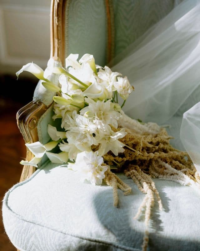 Bouquet de Mariée Moderne Vert & Blanc