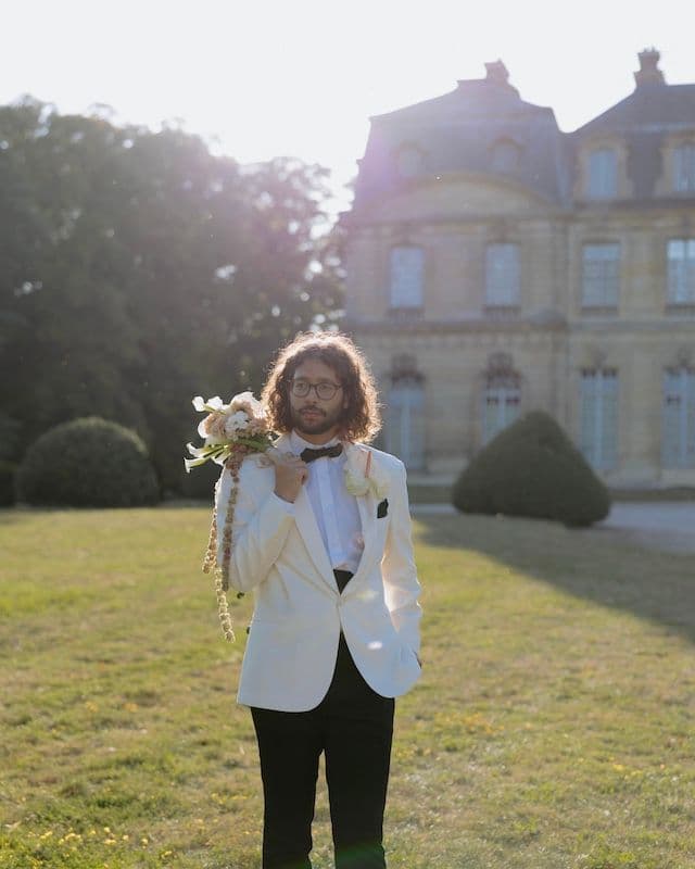 Bouquet de Mariée Pêche & Vert