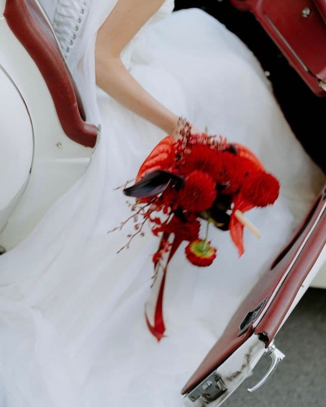 Bouquet de Mariée Rouge Intense