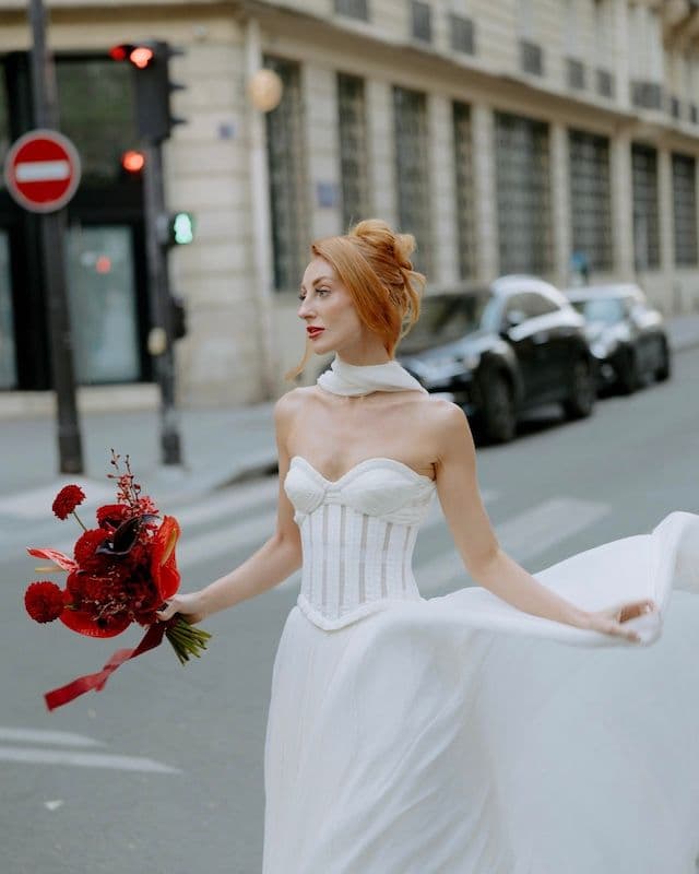 Bouquet de Mariée Rouge Intense