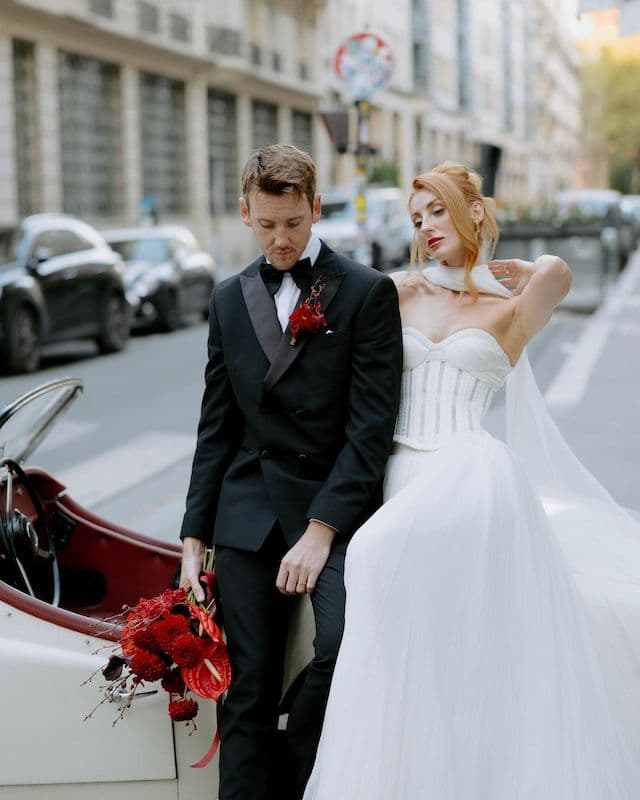 Bouquet de Mariée Rouge Intense