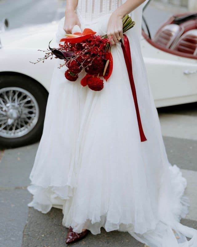 Bouquet de Mariée Rouge Intense